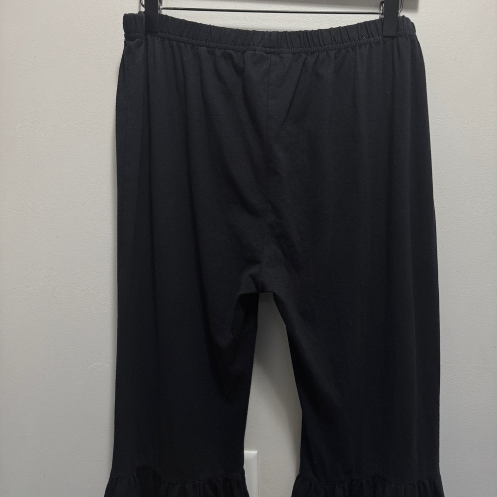 April Cornell Bell Bottom Pants Flower Embroidery Hippie Boho Gypsy Size XXL - Picture 7 of 10